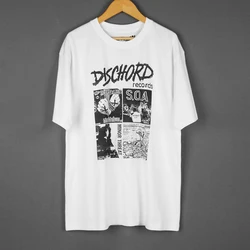Dischord Records T-Shirt DC Hardcore Punk Teen Idles Minor Threat Graphic Unisex Short Sleeves Cotton Men's Clothing Shirts