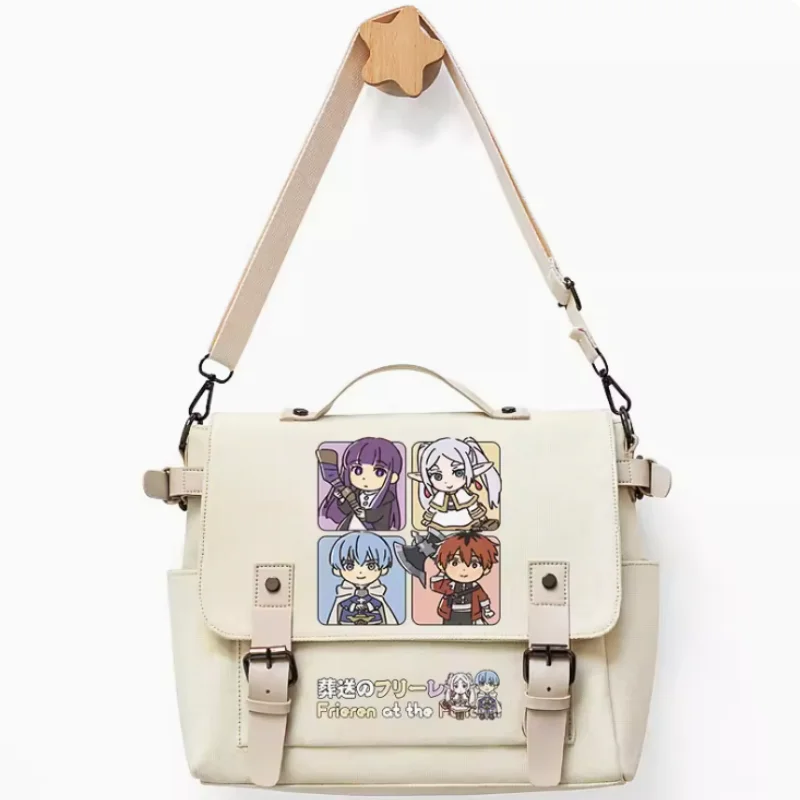 Anime Frieren at the Funeral Bag Belt Decoration School Bag Fashion Leisure Teenagers Student Messenger Handbag