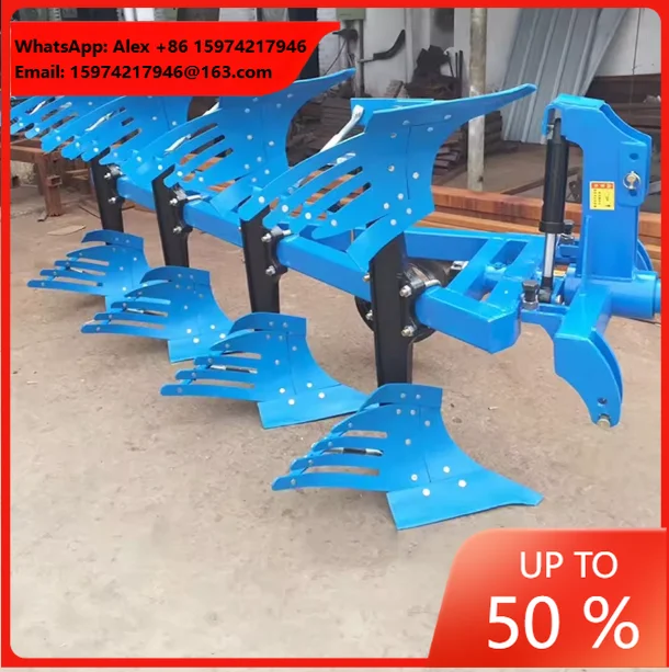 Hydraulic Tractor Trailed 3 Heads Tractor Pivot Plow Reversible Flip Plow Turnover Plow Machine With Furrow Plough
