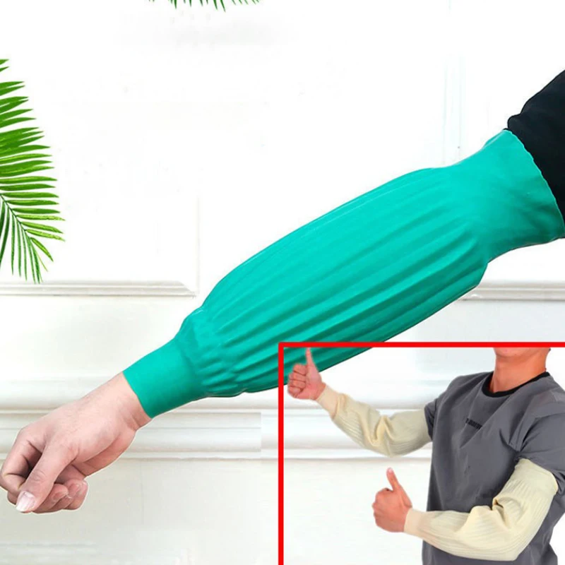 1 Pair Waterproof Latex Arm Sleeves Covers Reusable Protective Cleaning Oversleeves Kitchen Tools Oversleeve Household Cleaning