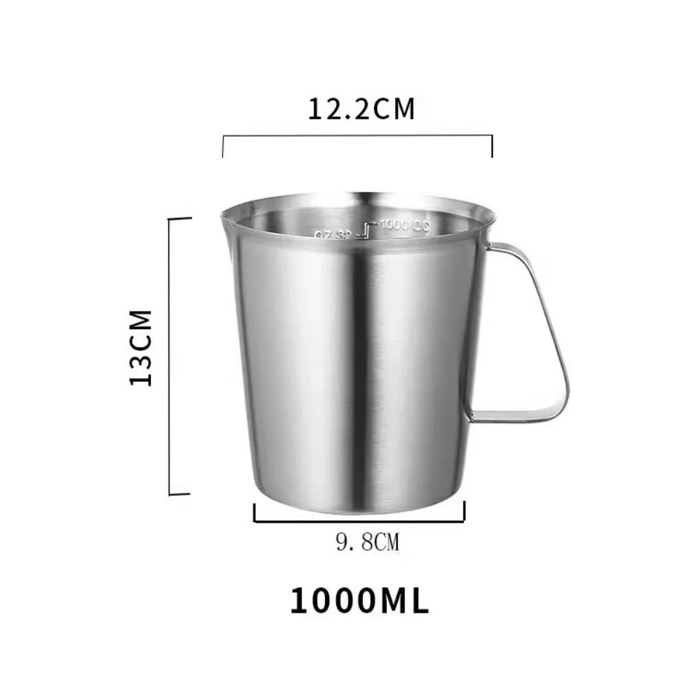 Stainless Steel 304 Measuring Cup With Scale 1000ml Kitchen Measuring Cup,Sanitary Grade Stainless Steel 304