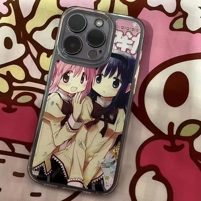 Phone Case For Samsung S25 S24 S23 S22 S21 S20 FE Note20 Note10 Plus Ultra Lite 5G Anime Madoka Magica Clear Soft TPU Cover - náhled 5