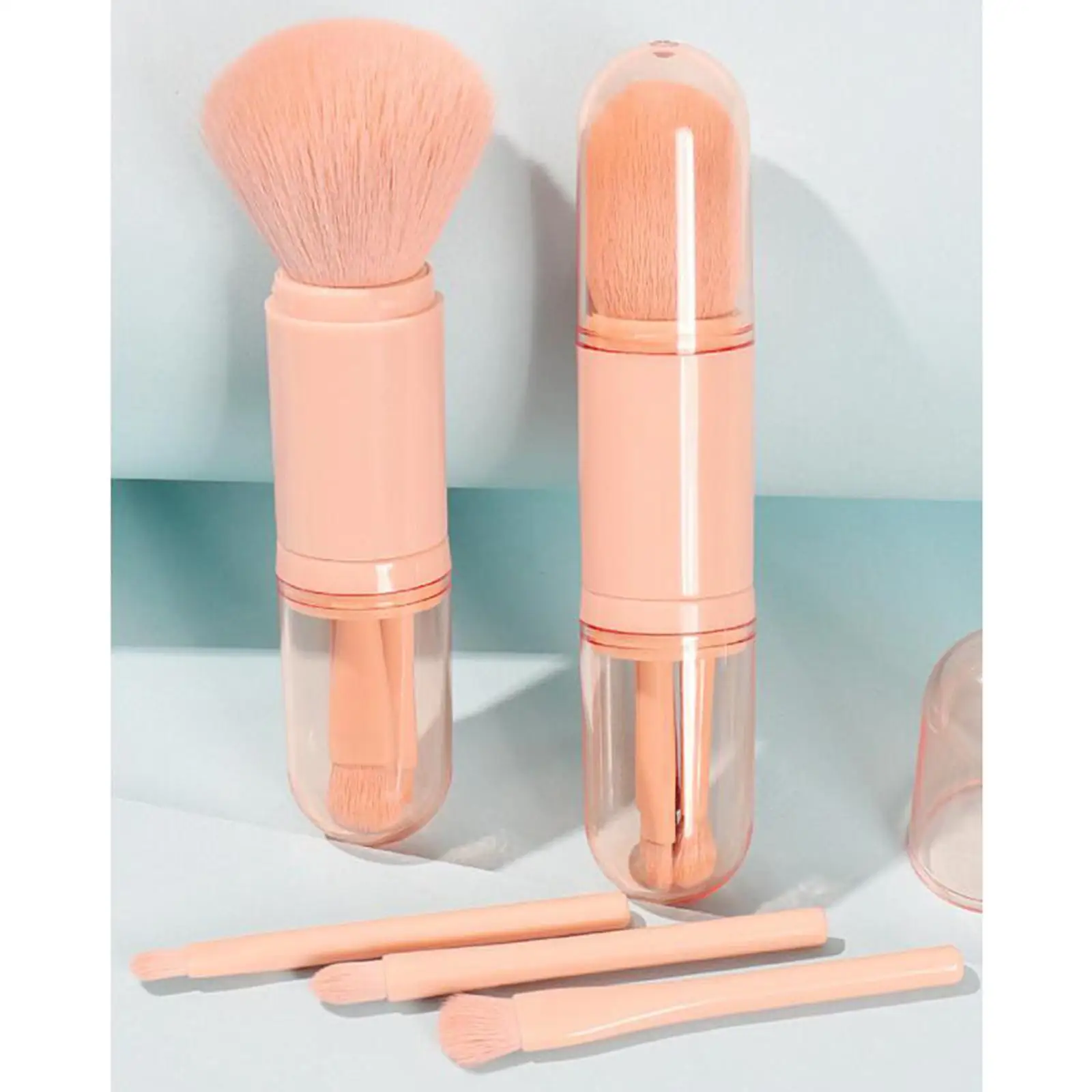 Small Makeup Brush Set, Portable Highlight Brush, W/ Carry Case