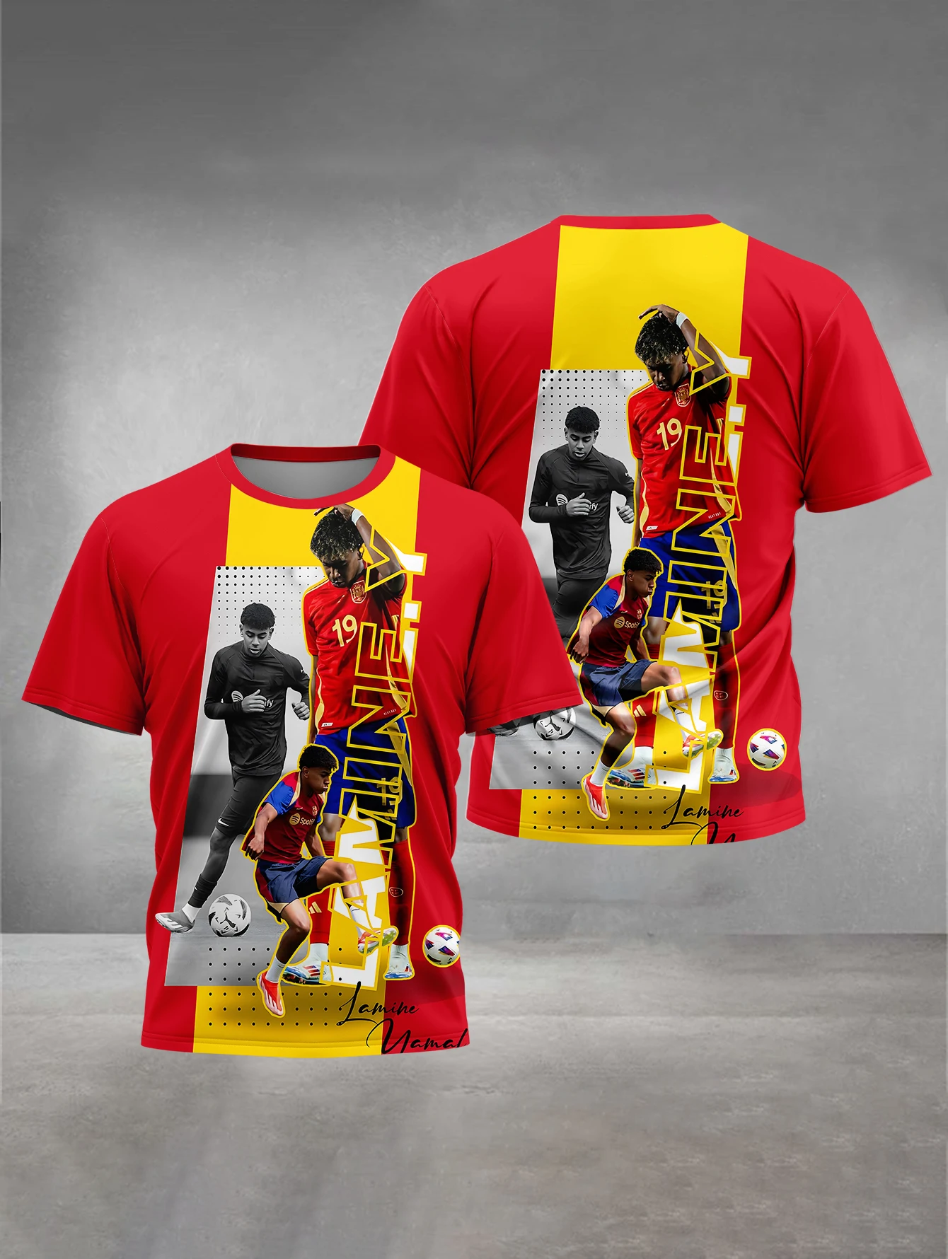 3D Print Football Lamines Star Y-yamals Baby Clothing 5 to 14 Years Male Outdoor Clothes for Children Boy Girl Child T-Shirt Top