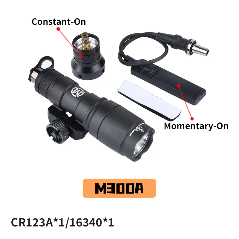 Airsoft Surefir M300 Tactical Scout Light WADSN AR15 Rifle Weapon Flashlight LED Hunting Spotlight SF M300A Gun lamp