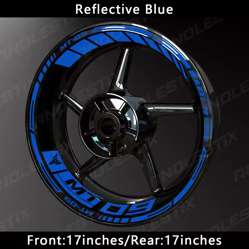 AnoleStix Reflective Motorcycle Wheel Sticker Hub Decal Rim Stripe Tape For YAMAHA MT-09 MT09 - Image 17