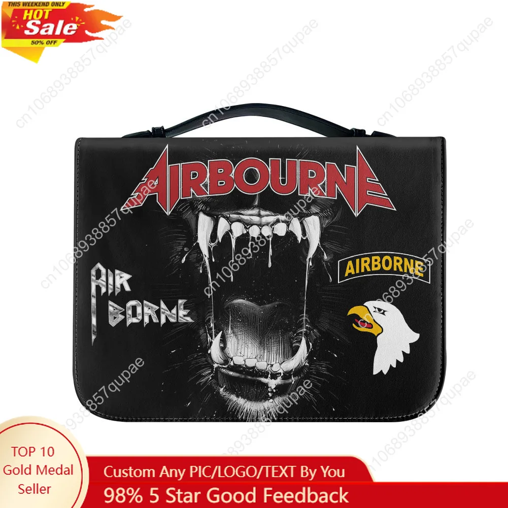 

Airbourne австралийская рок-группа, сумки для Библии, христианские подарки, чехол, пакет для Библии, водонепроницаемая кожаная сумка, карманы, чехол для упаковки