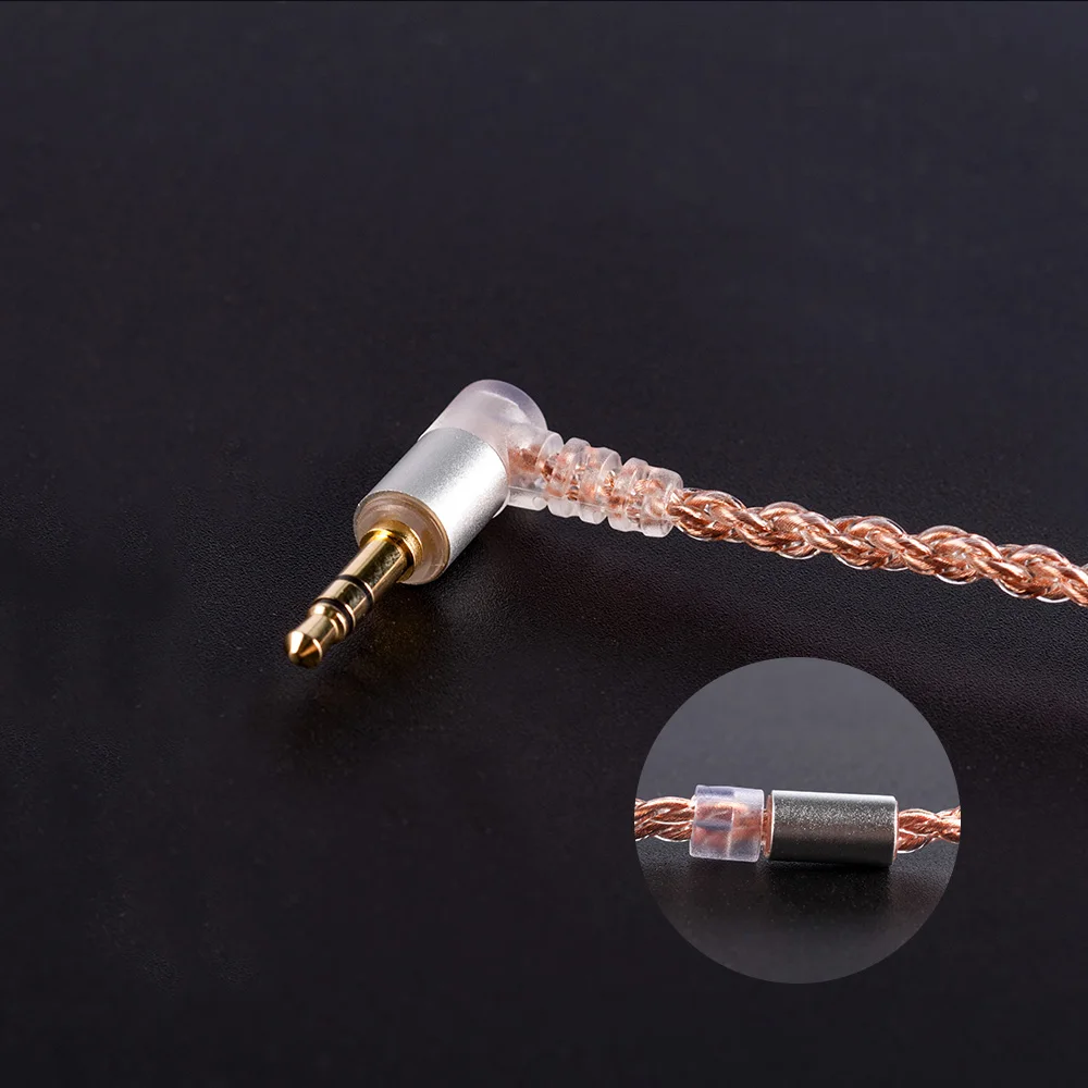 KBEAR 4 Core rame aggiornamento cavo auricolare 2pin/QDC/MMCX/TFZ auricolari connettore per KBEAR KB06 KZ ZSN PRO cuffie HIFI