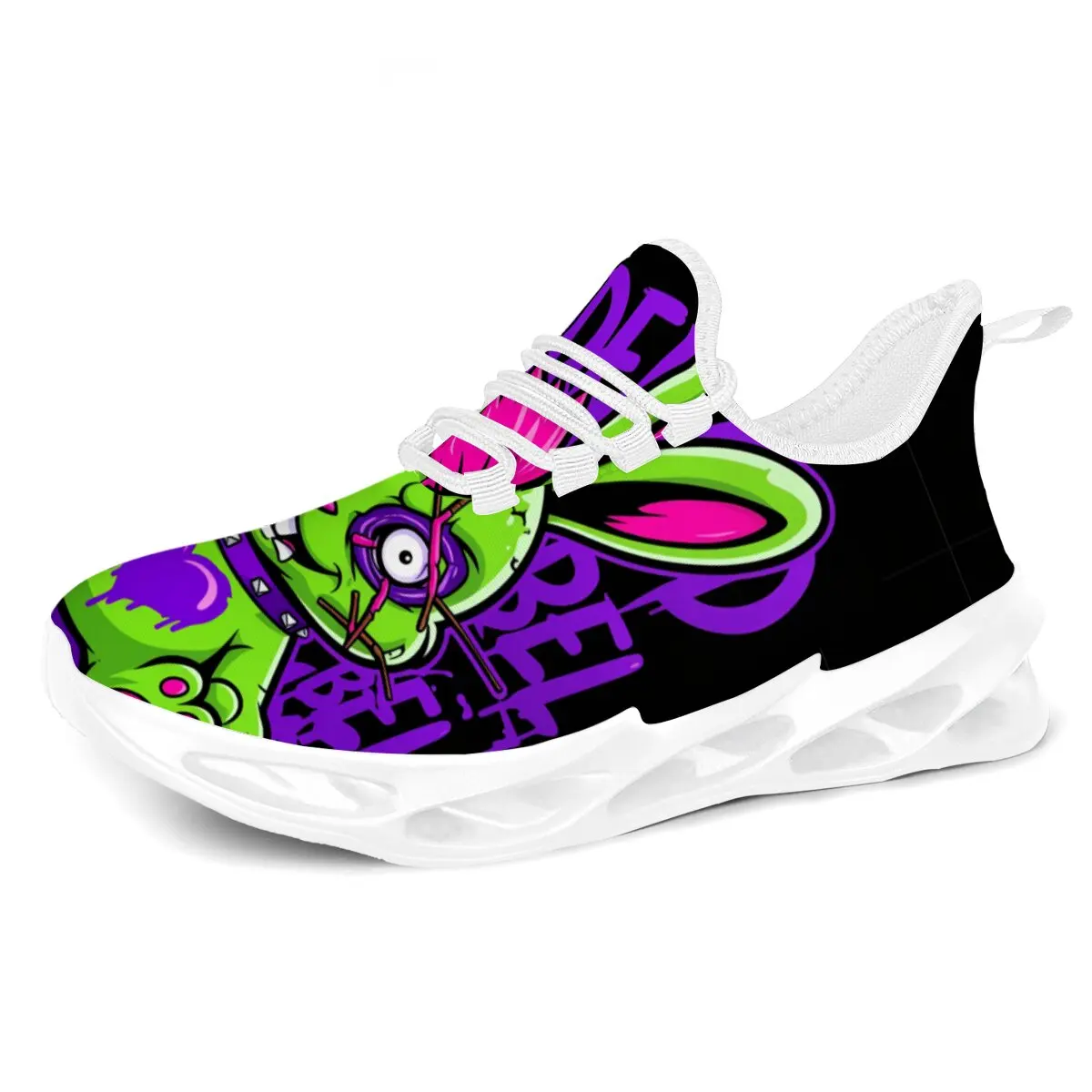 كارتون الأرنب الرسم خفيفة الوزن أحذية رياضية كاجوال نمط جديد الرجال الشقق الربيع والخريف في الهواء الطلق أحذية رياضية نسائية باردة