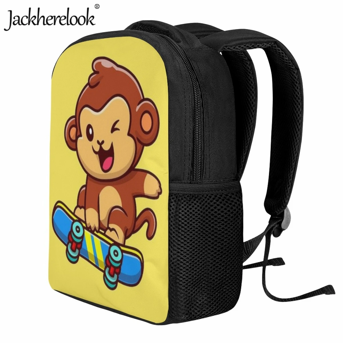 Jackherelook Cute Cartoon Monkey Baby School Bag for Kindergarten Kids Fashion New Backpack Leisure Travel Children Book Bags