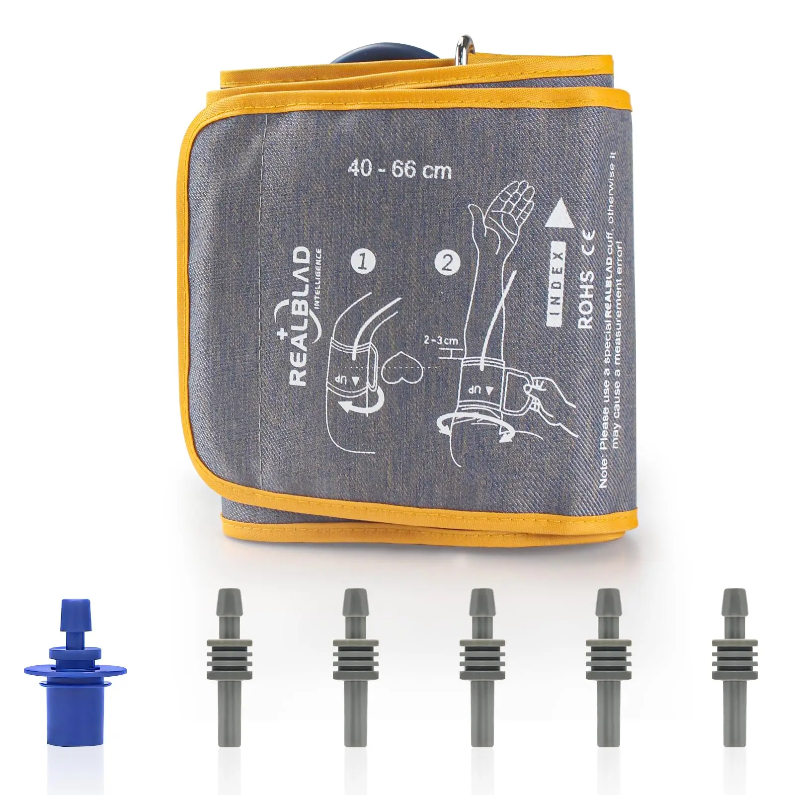 

Extra Large Blood Pressure Cuff for Big Arms Bp Cuff(40-66cm) - 6 Different Blood Pressure Connectors with Almost Bp Monitors