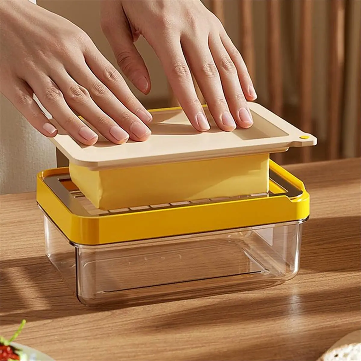 2026 New For Easy Cutting and Storage Butter Dish Butter Keeper with Cutter Slicer, Clear Airtight Butter Cutter Slicer