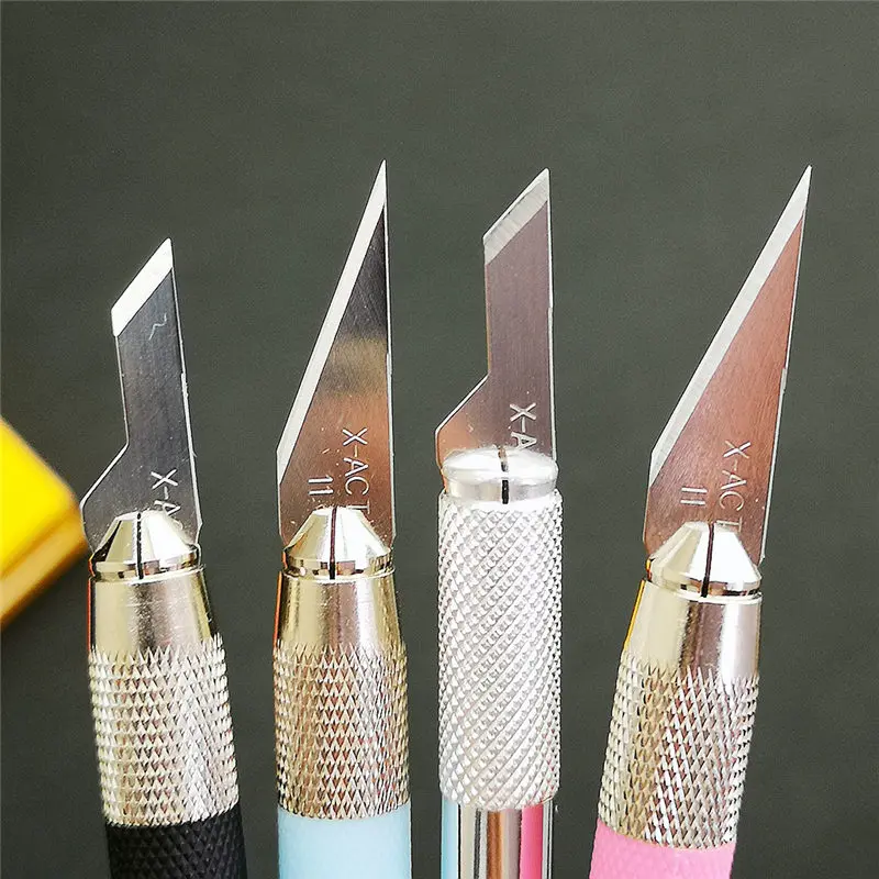 20pcs Wood Carving Blades Cutter Knifes Craft Carve Tool Sculpture Utility Engrave Metal Scalpel Woodcarve PCB Repair DIY Blade