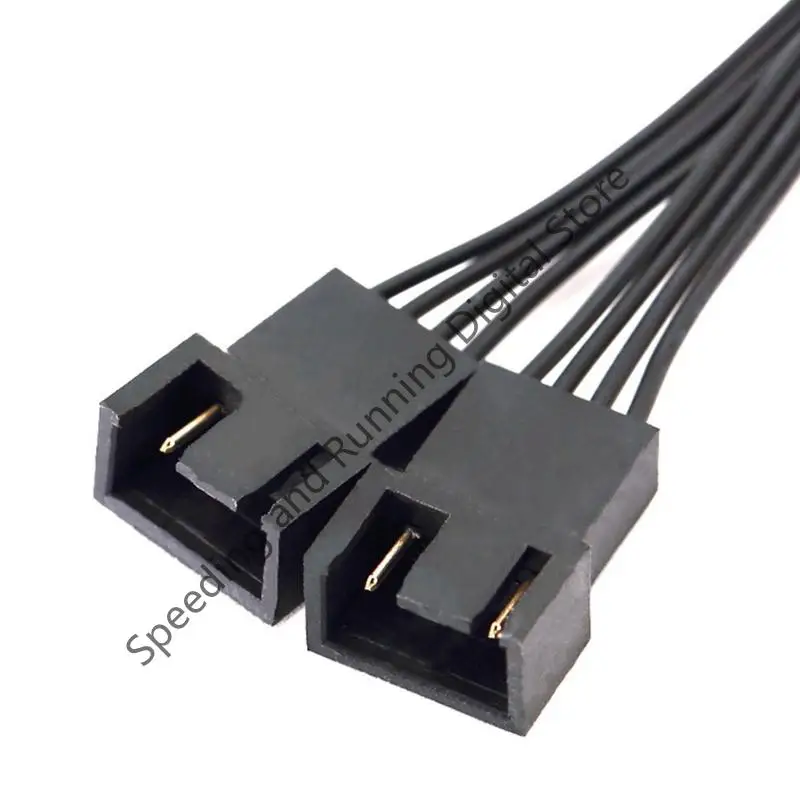 2Way 4ピン PWM Yスプリッターケーブル コンピューターファン用 1から2への4ピンコネクター PCケースファン延長ケーブル コンピューター冷却システム用