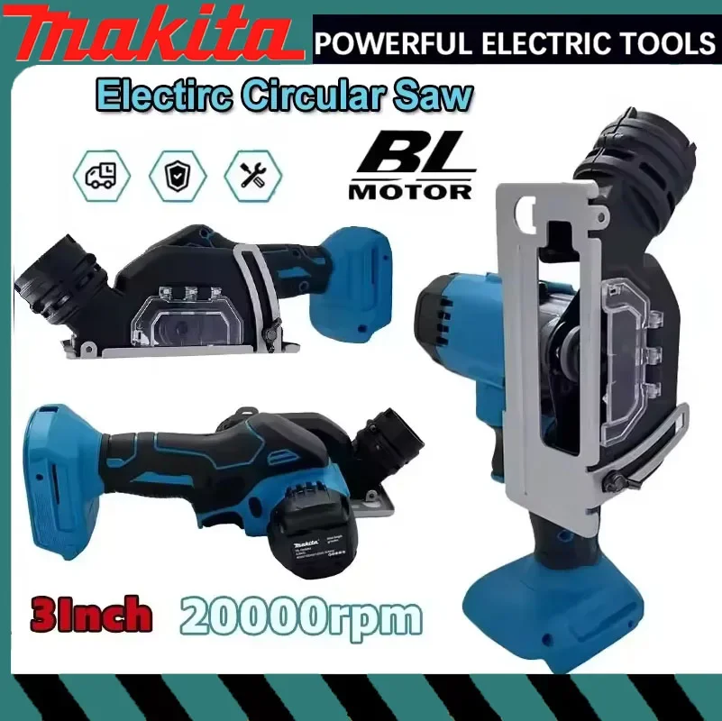 

Аккумуляторная циркулярная пила Makita 3 дюйма, ручная угловая шлифовальная машина, перезаряжаемый отрезной инструмент для резки металла, дерева, плитки, мрамора