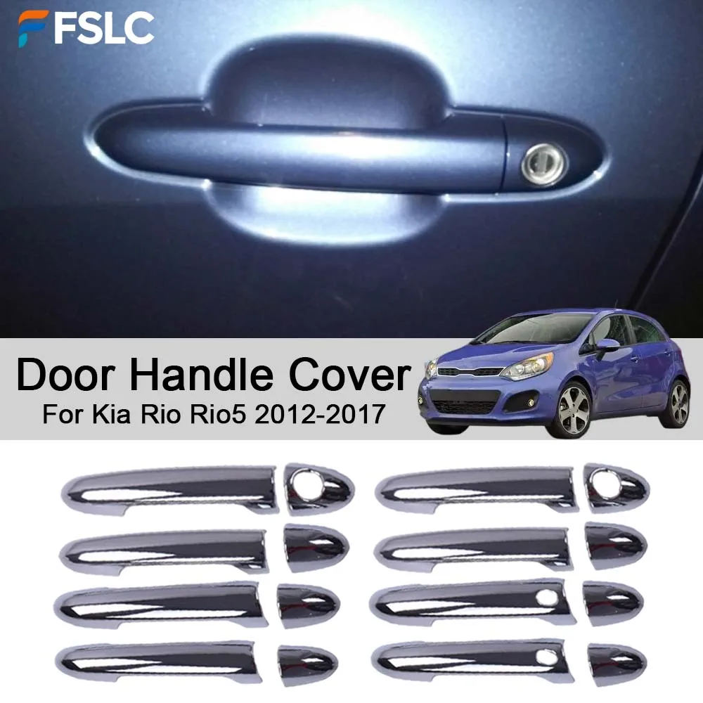 

Car Exterior Decoration Door Handle Cover For Kia Rio Rio5 2012-2017 Silver Cars Accessories Upgrade Modify A Car