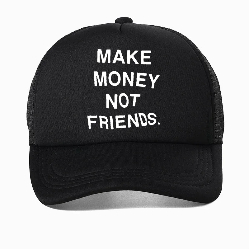 

Fashion Men Hip-hop hat Summer Hip Hop Letter Printing Men's Golf caps Male funny Make Money Not Friends Baseball Cap