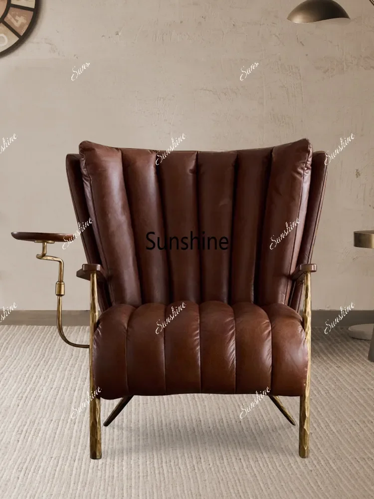 YAmerican retro concubine cigar chair design single sofa back