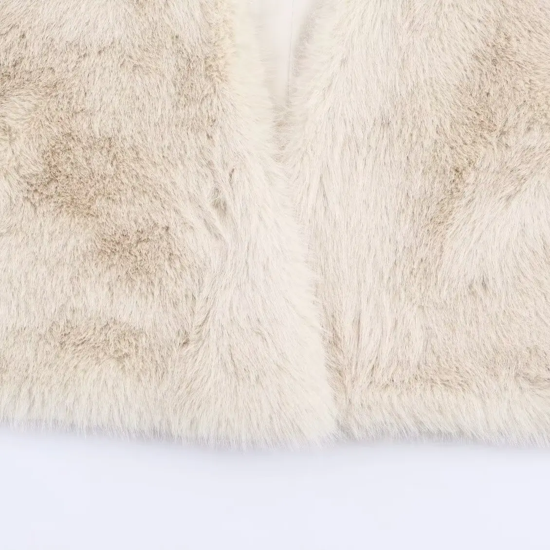 Faionable Versatile Gilet effetto pelliccia artificiale JNLEAOG Abbigliamento donna Street Sle ort Lunghezza Poliestere Abbigliamento casual