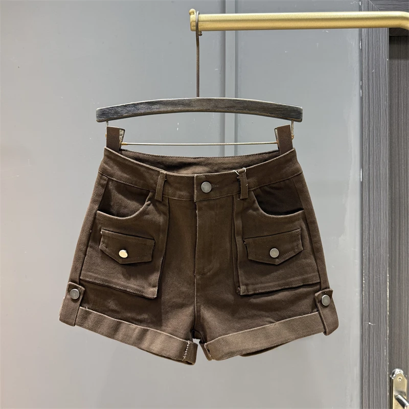 كرة لولبية الرجعية الدنيم بنطال ذو قصة أرجل واسعة للنساء خريف 2025 منتج جديد التخسيس والحار فتاة فضفاضة موضة ألف خط السراويل