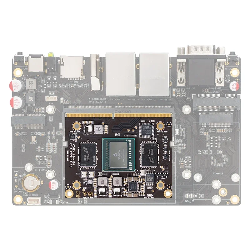 Firefly Core-1684XJD4 Octa-Core Placa de núcleo AI de alta potência de computação alimentada por processador SOPHON AI BM1684X