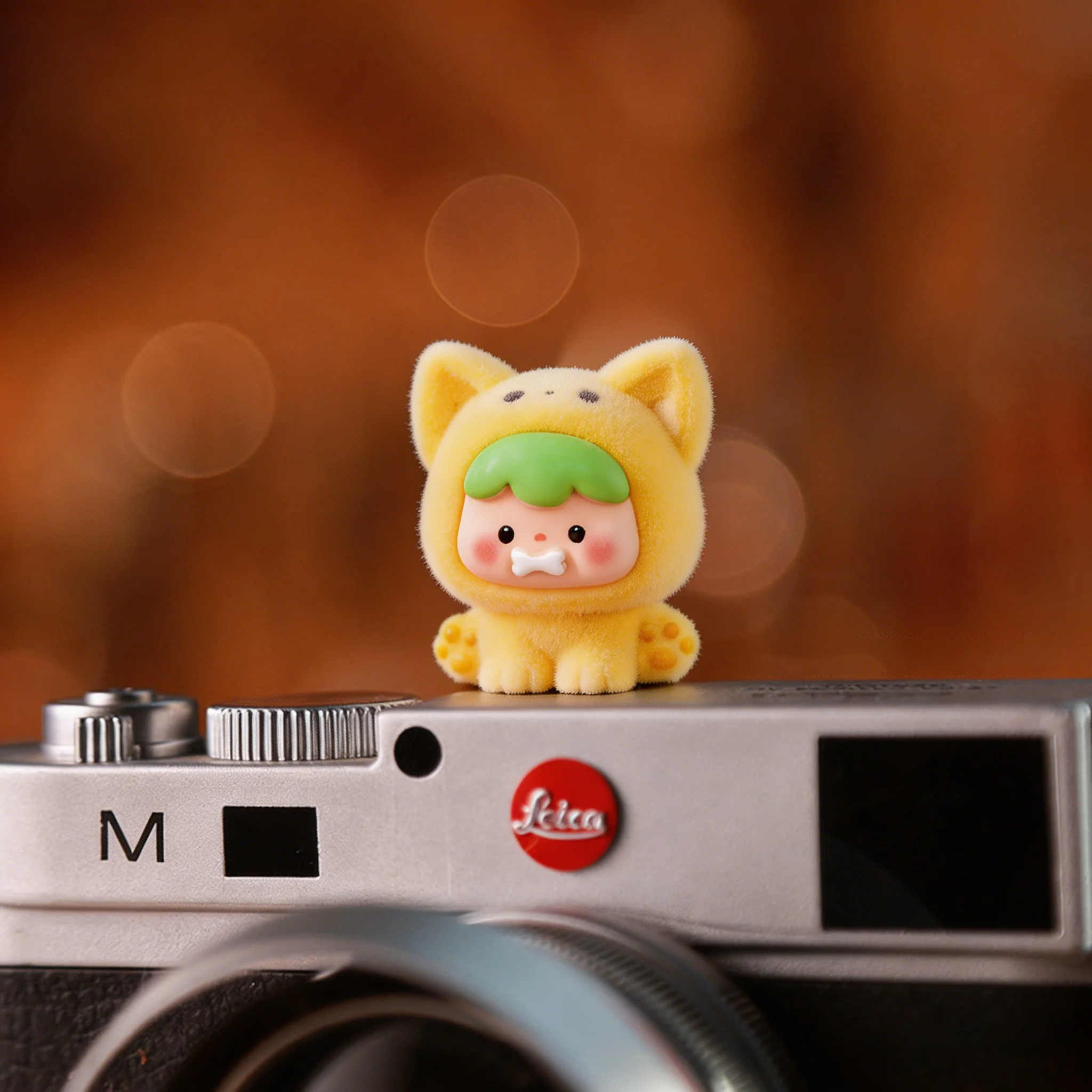 Kawaii Flocked Animal Costume Camera Hot Shoe Cover, Cute 3D Character Hotshoe Cap, Dustproof Protector for Fujifilm Sony Canon