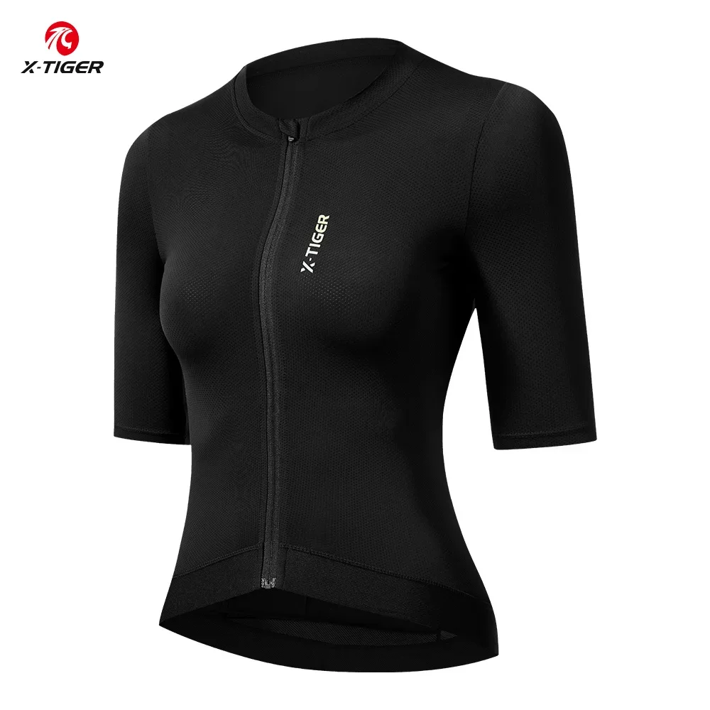 AliExpress X-TIGER Women's Cycling Jersey Breathable Quick-drying Short Sleeve MTB Road Bike Cycling Top Black and White Bicycle Clothing