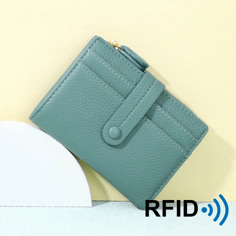 Asulike-Bolsas multi-cartões para mulheres, design dobrável, conveniente carteira para senhora, proteção RFID, suporte de cartão de grande capacidade