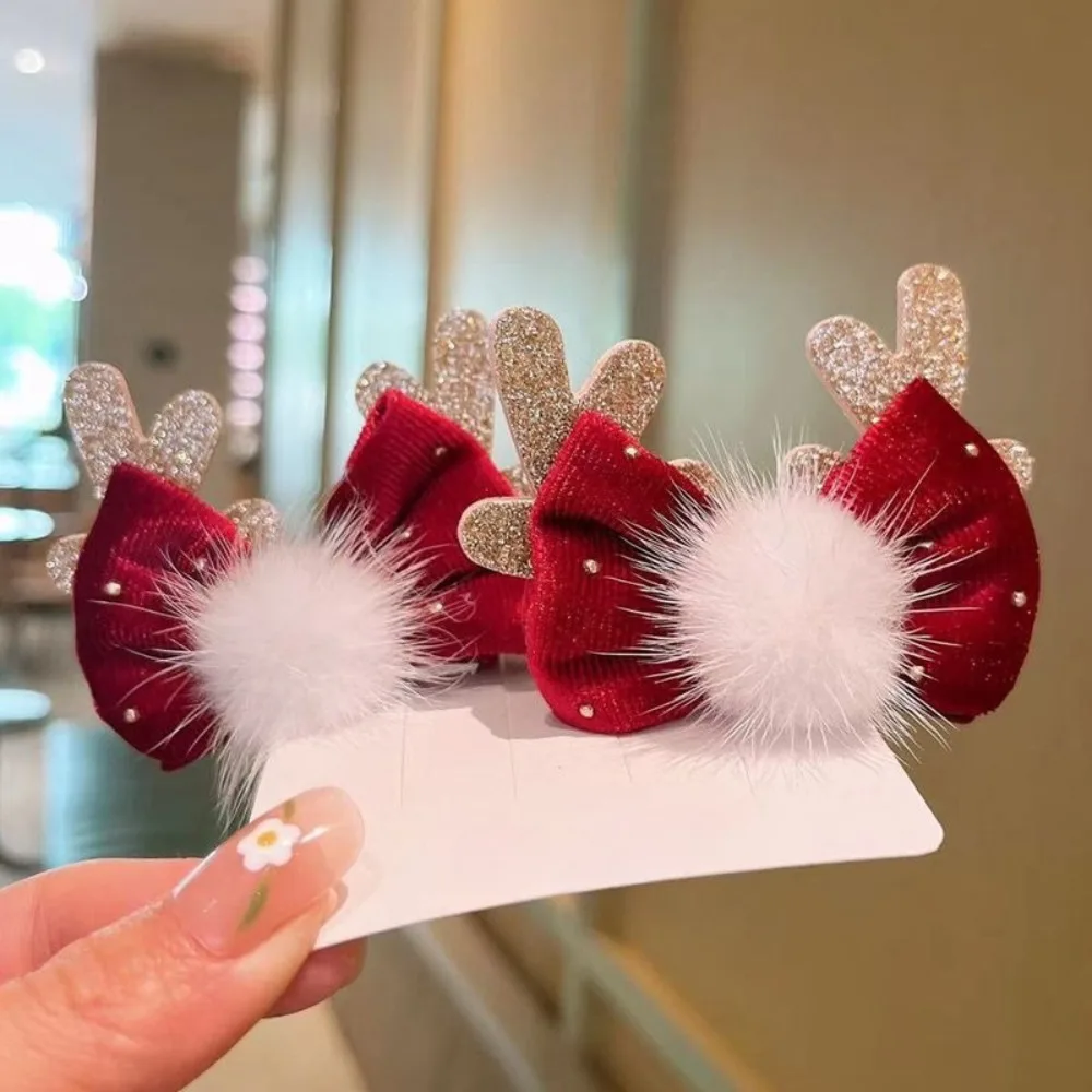 

Christmas Forest System Deer Antlers Cute Children's Headwear Hair Clips Bands Hair Accessories Small Clamp Hair Decoration