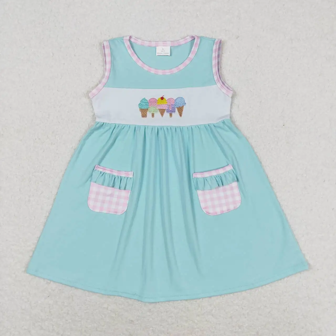 

Toddler Girls summer popsicle Dress Baby Wholesale boutique Clothing Children Kids Sleeveless twirl mint Skirts high quality