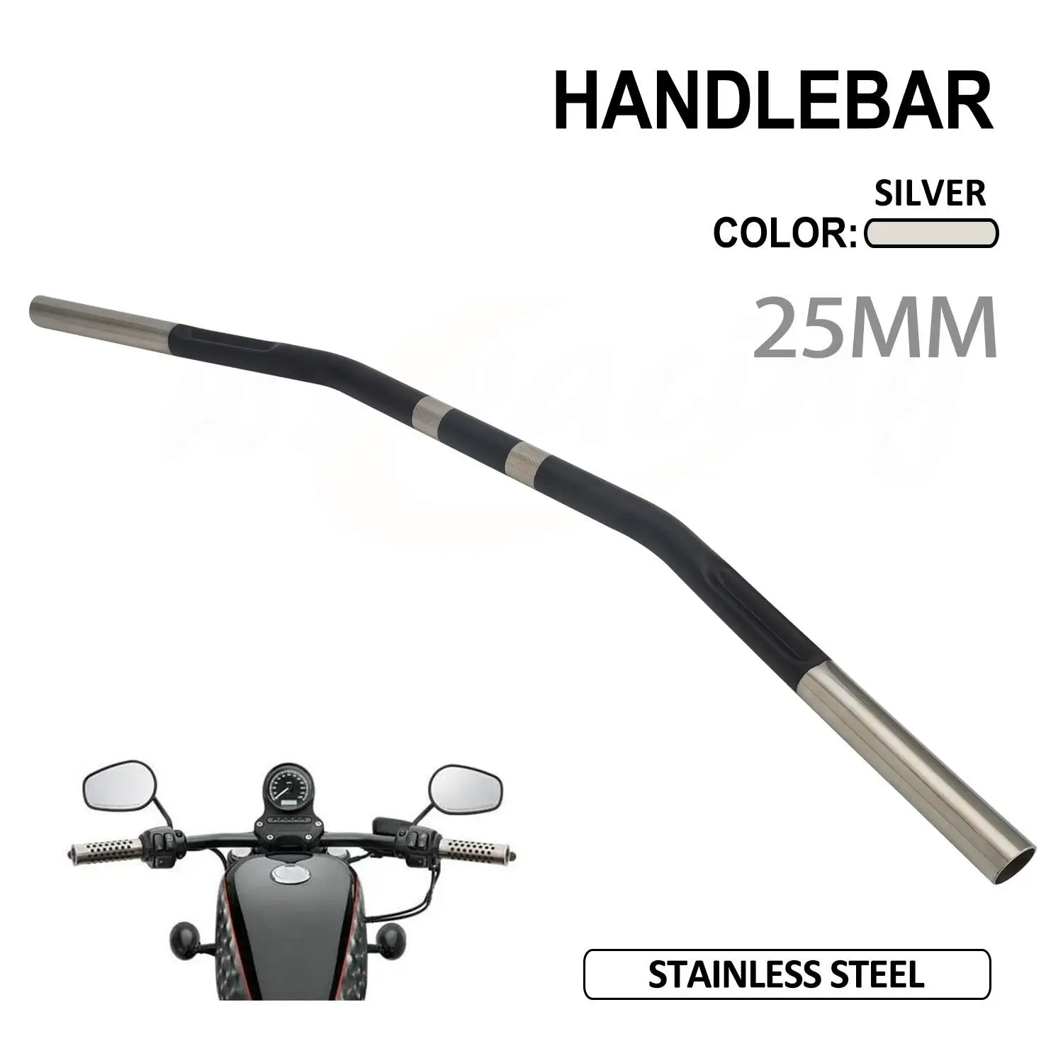 Motorcycle Handlebar 22MM 25MM Handle Bar Drag Straight Bar For HONDA KAWASAKI YAMAHA SUZUKI Harley Chopper Bobber BMW DUCATI