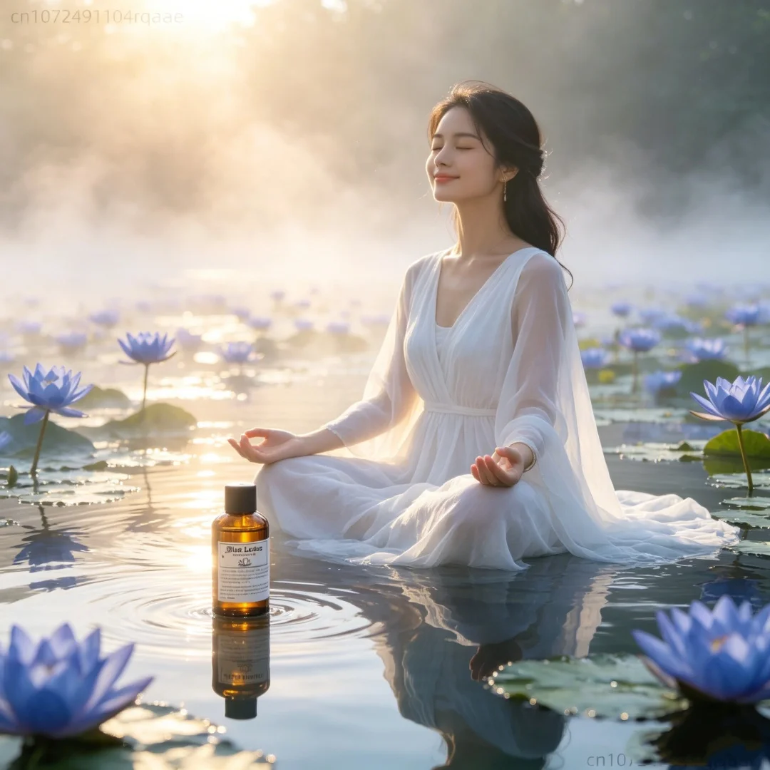 Pure Natural Blue Lotus Essential Oil for Aromatherapy, Diffuser, Meditation, Relaxation, Sleep Aid, Home Fragrance Oil