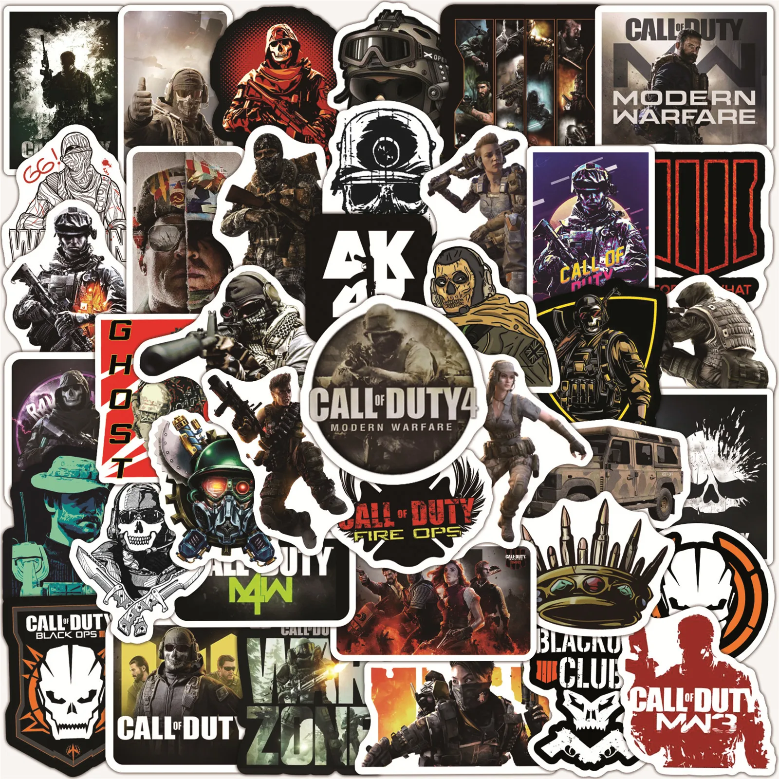 10/30/50/100pcs  Call Of Duty Games Pieces Of Graffiti Stickers  Waterproof Computer Water Cup Case  Kids Toys Decal Sticker