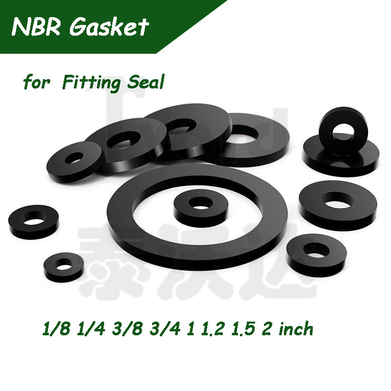 

NBR Gasket Fitting Seal Gasket 1/8 1/4 3/8 3/4 1 1.2 1.5 2 inch Joint Flat Gasket Black Seal Ring Gasket