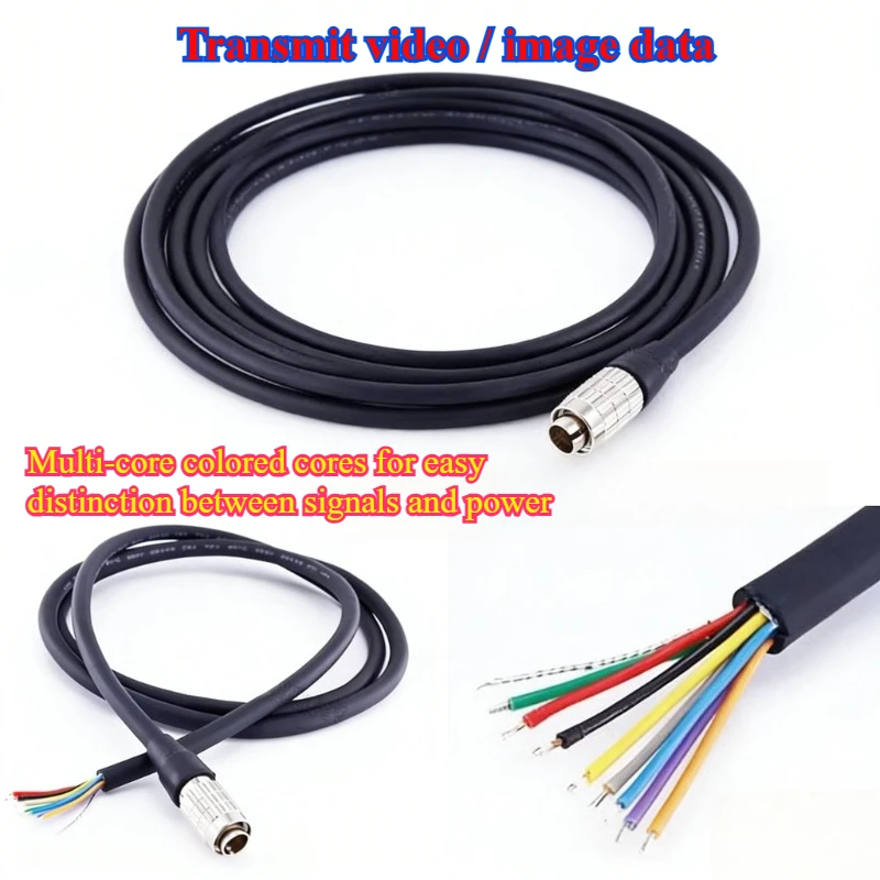 w0.5-5 M Wire 0B 1B FGG Connector Signal Line 2 3 4 5 6 7 8  Connectgor Cable Power Compatible with Pin Metal Aviation Plug
