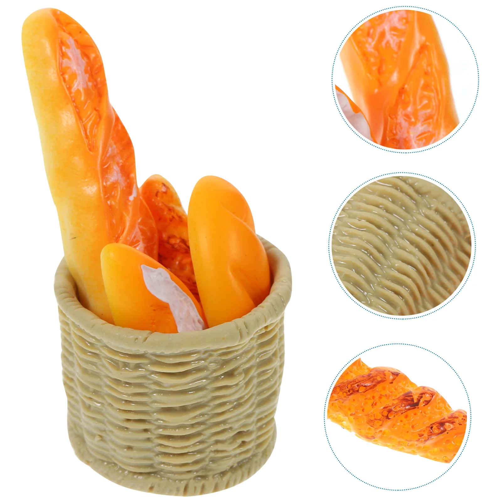 Poppenhuis Brood Brood Diy Decoratie Hars Ambachtelijke Voedsel Model Gesimuleerde Prop Mini Mand Ornament Dessert Kind