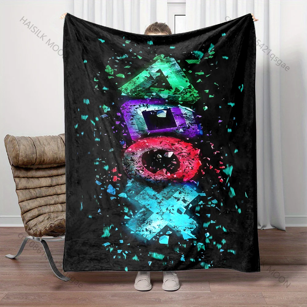 Multiple sizes Game controller button icons Blanket Suitable for Home Bedroom Sofa Travel Camping Blanket Various Sizes Gifts