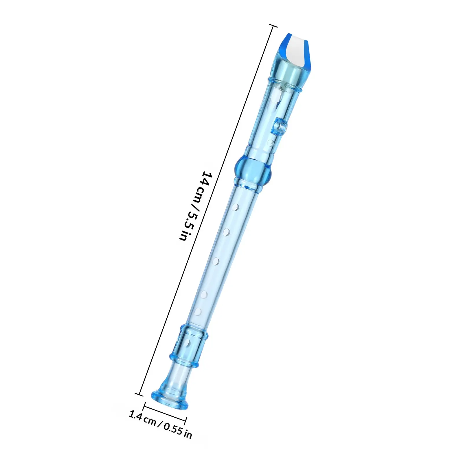 4Pcs Plastic Mini Clarinet For Music Teacher Supplies Transparent 6-Hole Flute Beginner Playing Instrument