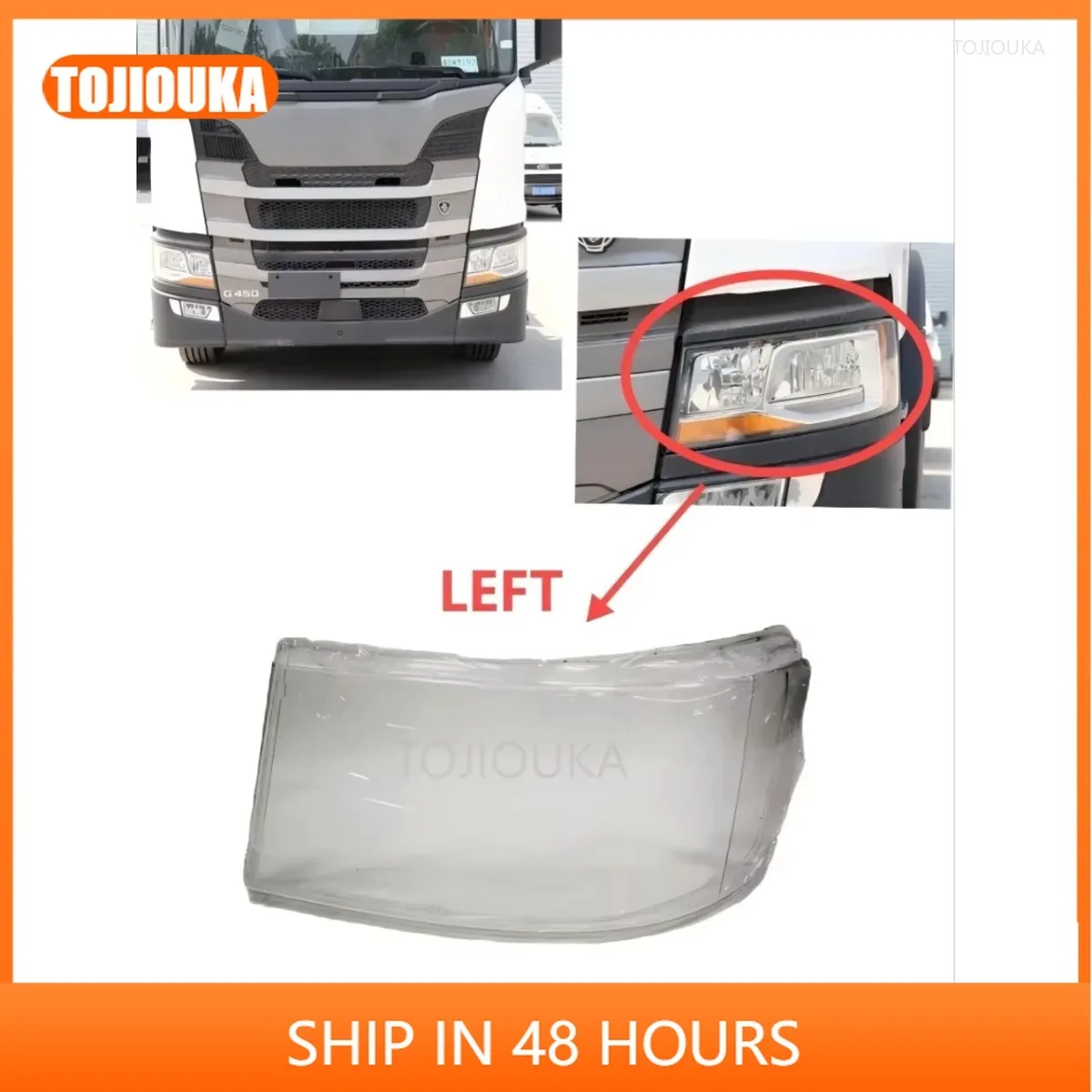 Carcasa de Faro Delantero para SCANIA 650S G410 G450 G400 G500 Serie P Serie R, Cubierta de Faro, Lente de Faro, Cristal de Faro A