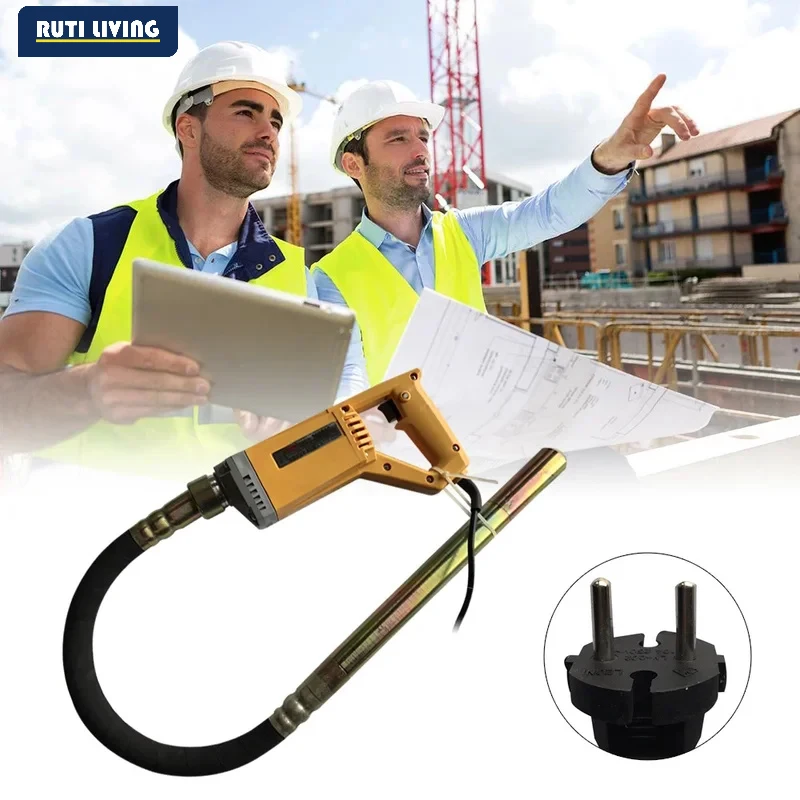 800W Handheld Concrete Vibrating Tool, Concrete Vibrator, Cement Vibration 4500rpm for Construction of Tunnels, Bridges, Roads