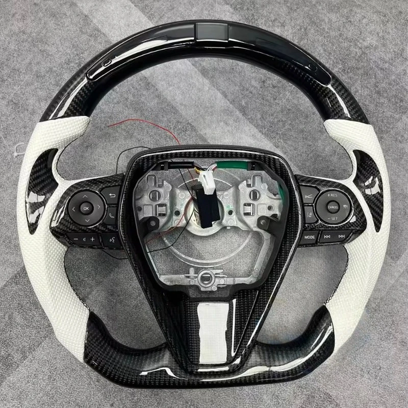Custom for  TRD SE XSE LED 2026 2021 2024 2019 2015 2026 2009 2010 2025 2008 Carbon Fiber Steering Wheel for