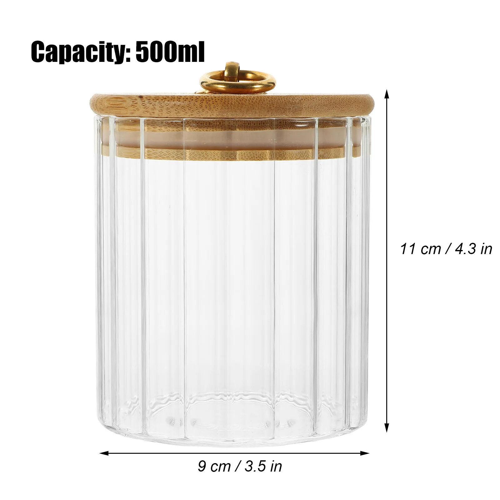 Szklany pojemnik hermetyczny z bambusową pokrywką, słoik do przechowywania herbaty, kawy, cukru, suszonych żywności, szklane pojemniki.