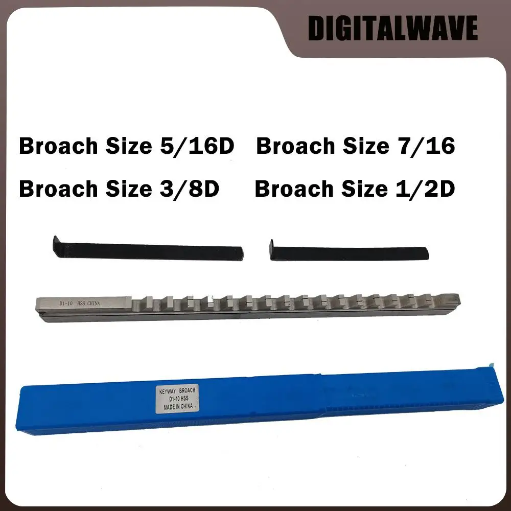 1/2 D Push-Type Keyway Broach with Shim Metric Size High Speed Steel for CNC Cutting Metalworking Tool