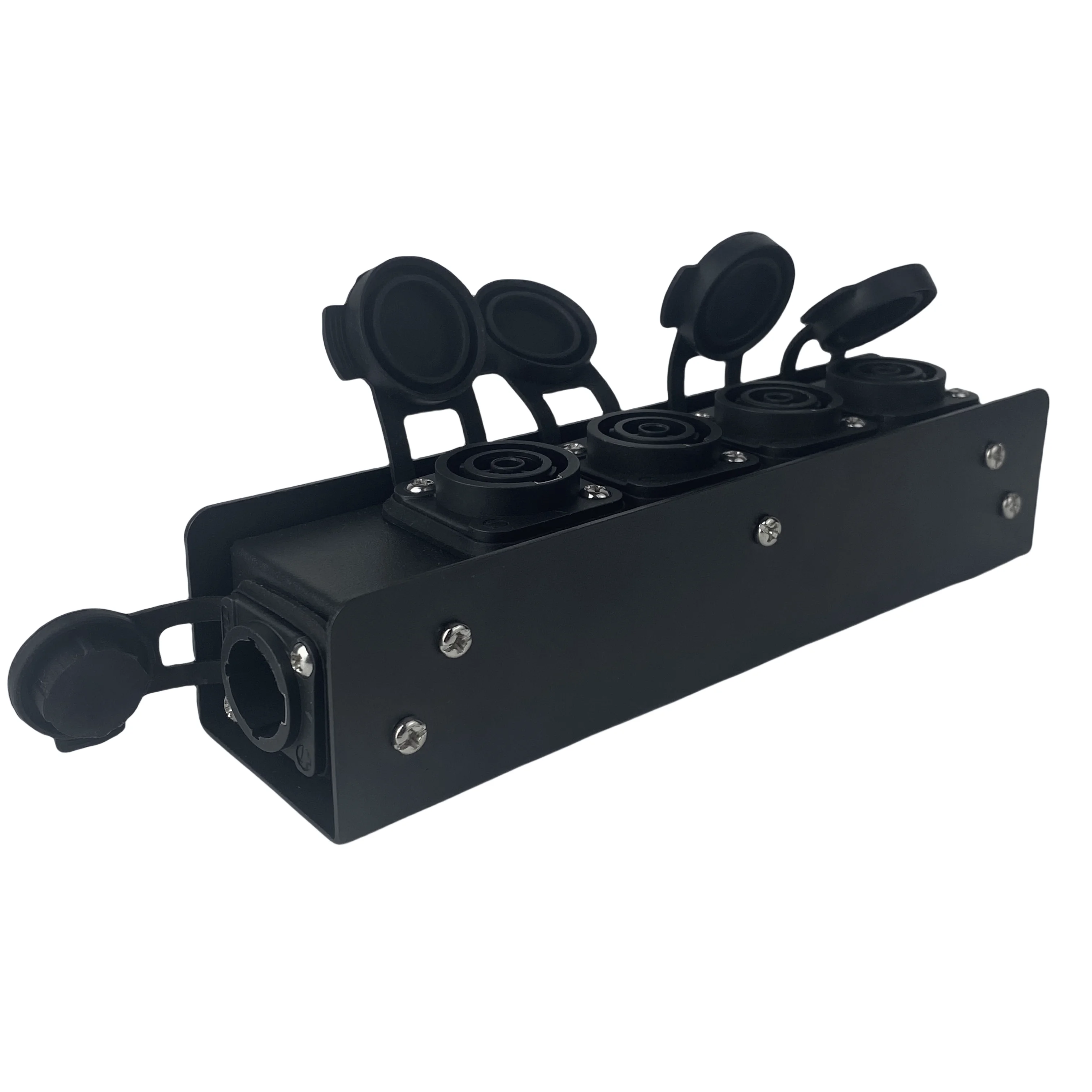 FCONNR Powercon True1 Splitter: Steel 1-In 4-Out Distributor Box for Live Events in stock