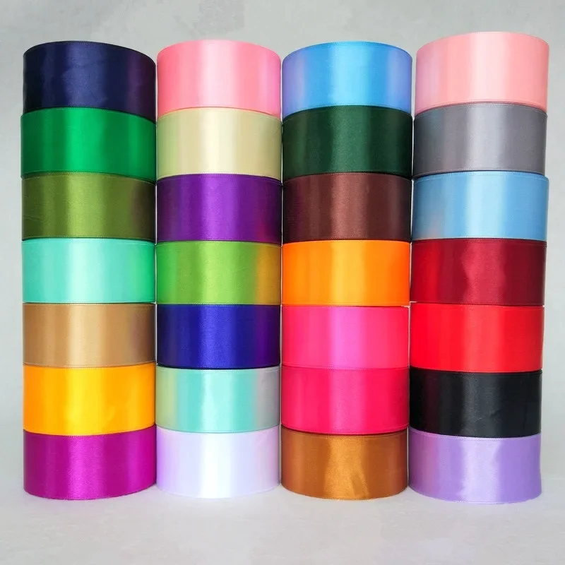 22 metri 6mm 10mm 15mm 20mm 25mm 40mm 50mm nastri di raso di seta per artigianato fiocco fatto a mano confezione regalo matrimonio decorativo