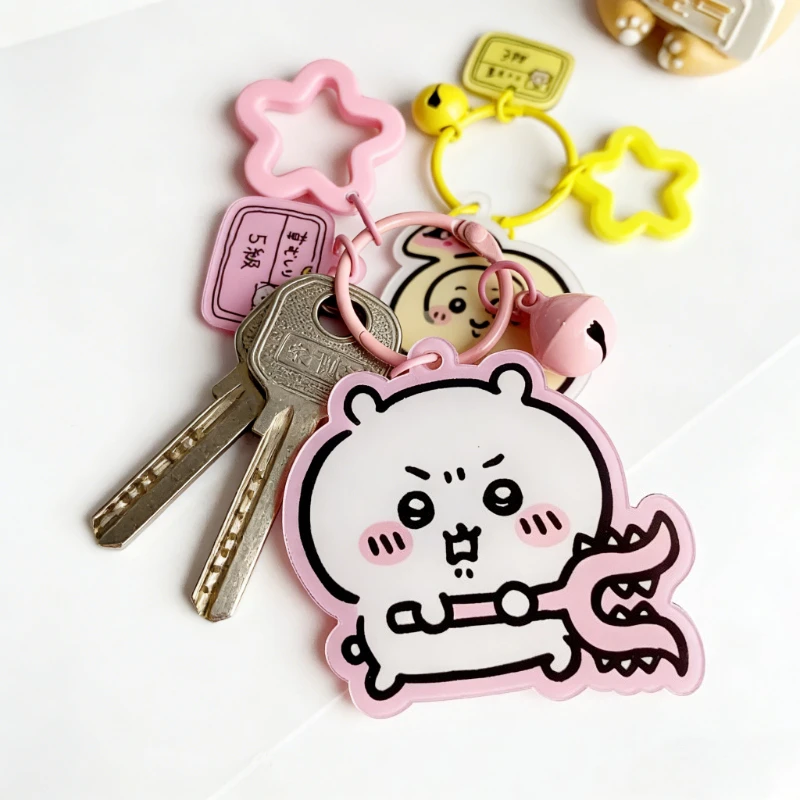 

Новый набор из 3 акриловых брелоков Kawaii Anime Chiikawa: Хачиман, Усаги, Чиикава. Креативный подарок для девочек, подвеска для рюкзака.