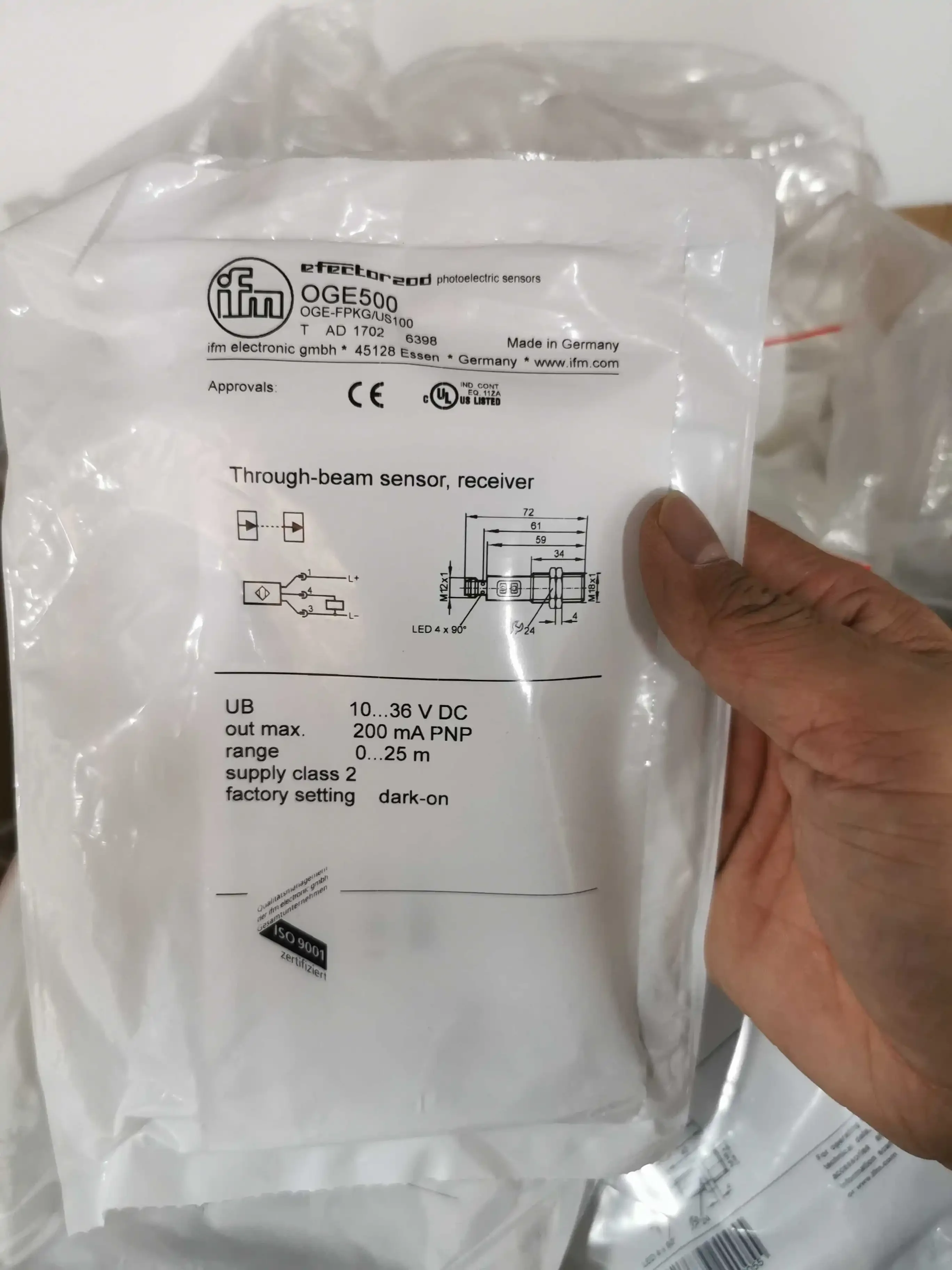

New original IFM sensor OGS500 OGE500