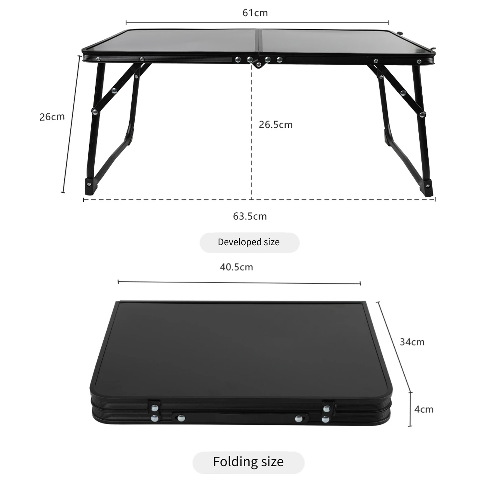 Camping Table with Handle Portable Folding Camping Table with Rubber Handle Heavy Duty Aluminum Alloy Construction for Outdoor