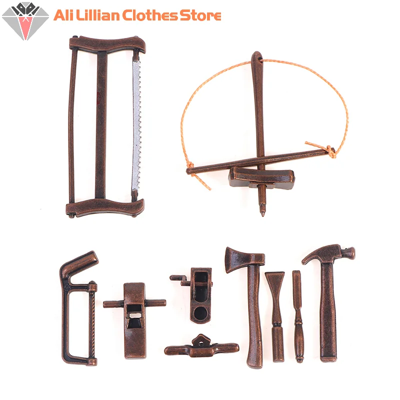 ⭐ GORĄCY ❗   1 Zestaw Miniaturowych Narzędzi Naprawczych w Skali 1/12 do Domku dla Lalek, Model Symulacyjny, Zabawki do Dekoracji Domku dla Lalek, Akcesoria Miniaturowe