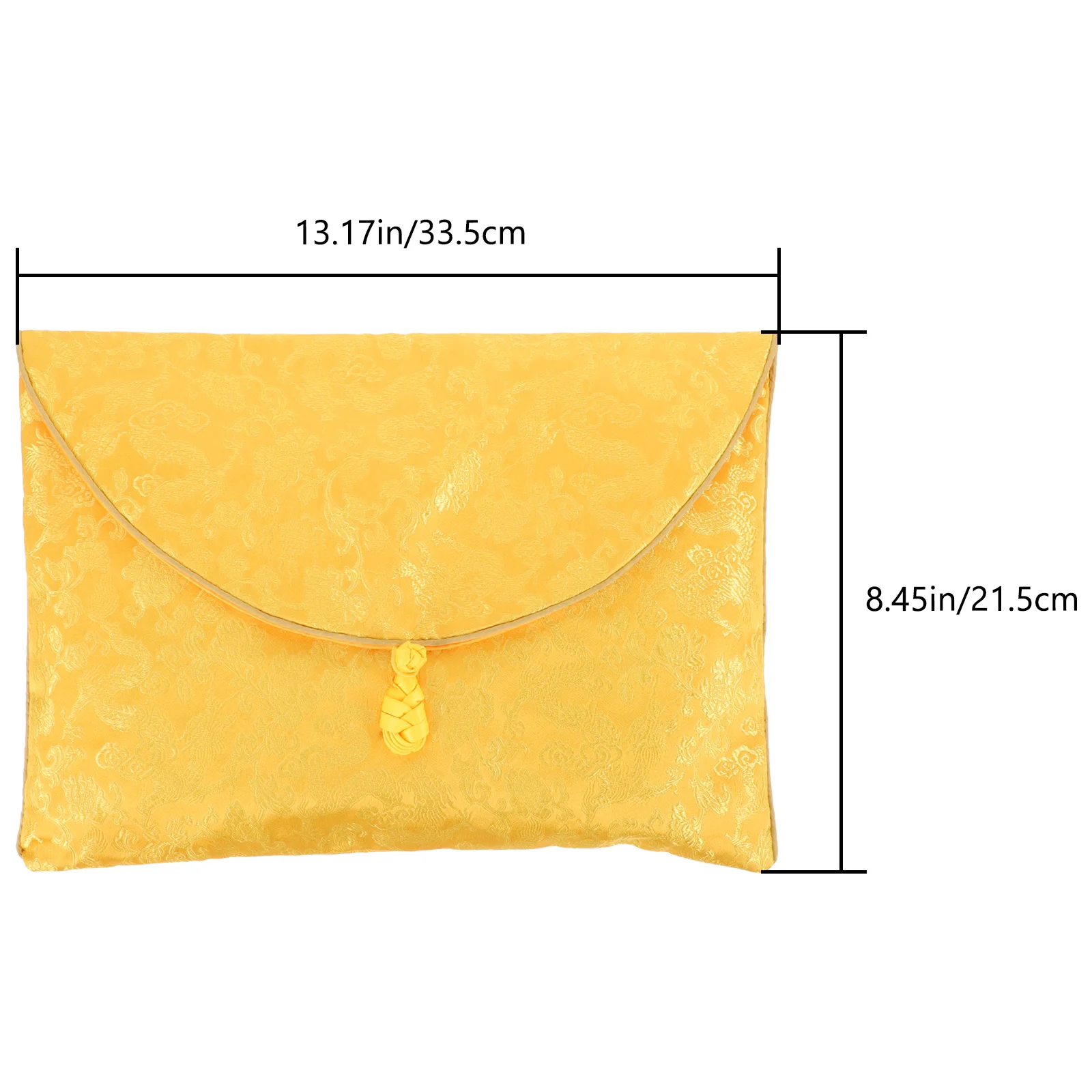 Scriptures Bag Brocade Cloth Pouch With Chinese Knot Embroidery Storage For Jewelry Files Sundries Organizer Ethnic Style